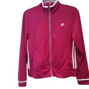 Adidas Red Long Sleeve Full Zip Track Jacket EUC sz L